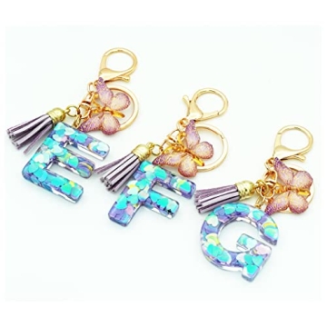 TTYY Initial Letter Keychains - Cute Designs for Girls