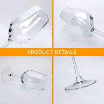 Cadamada 11oz Crystal Wine Glasses for Stylish Parties