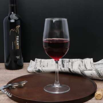 Cadamada Wine Glasses,11oz Crystal Wine Glasses,for Red or White Wine, High-end Banquet, Party, Bar, Wedding, Gift (12 pcs)