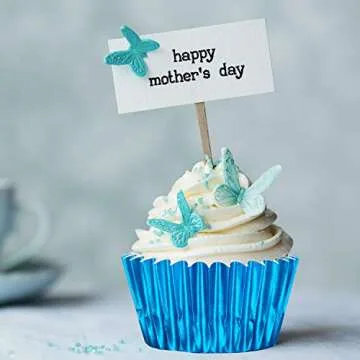 Sumind 400 Pieces Mini Foil Cupcake Liners Baking Cups, Metallic Cupcake Liner for Holiday Baking Muffin and Cupcakes(10 Colors)