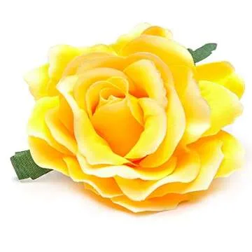 DRESHOW 10 Pcs Rose Hair Clips for Weddings and Dances