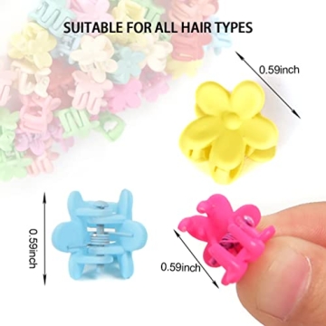 Cute Mini Hair Claw Clips Set for Girls - 50 Colors