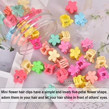 Cute Mini Hair Claw Clips Set for Girls - 50 Colors