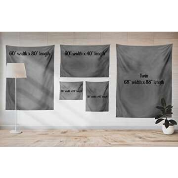 Ambesonne Gothic Tapestry, Medieval Stone Balcony Graphic Design Mystic Middle Age Story, Wall Hanging for Bedroom Living Room Dorm Decor, 40" X 60", Lilac Green