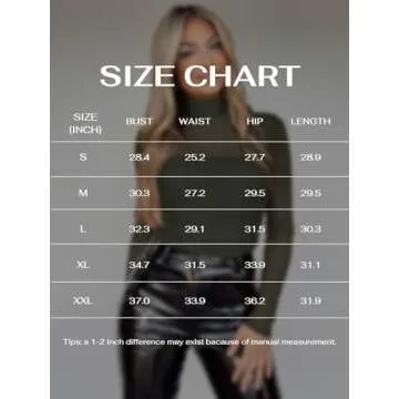 REORIA Stylish Mock Turtle Neck Bodysuit for Women