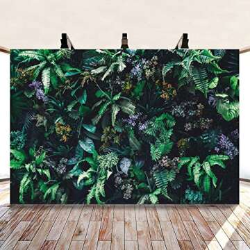 shensu Tropical Green Plants Flowers Backdrops for Photography 9x6ft Natural Green Leaves Photo Background Girls Women Portrait Photoshoot Photo Booth Studio Props Garden Party Decor Vinyl