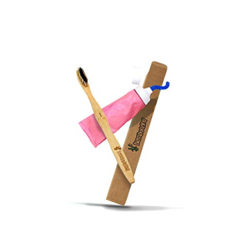 Bamboozled Charcoal Bamboo Toothbrush Set of 8 Eco-Friendly