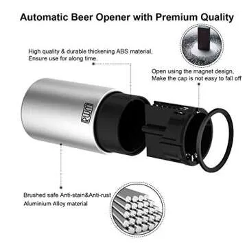 RWM Magnet Automatic Beer Bottle Opener with Catcher