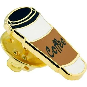Cute Coffee To-Go Cup Enamel Lapel Pin