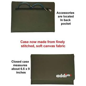 addi Click Olive Wood 5-Inch Interchangeable Circular Knitting Needle Set Sizes US 4, 5, 6, 7, 8, 9,...