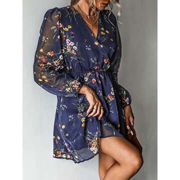 CUPSHE Floral Chiffon Mini Dress for Elegant Summer Style