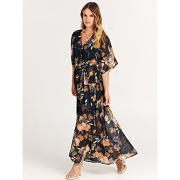 Stylish ANRABESS Floral Wrap Maxi Dress for Summer Events