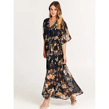 Stylish ANRABESS Floral Wrap Maxi Dress for Summer Events