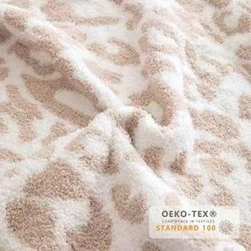 Ultra Soft Leopard Throw Blanket Luxurious Cozy MH MYLUNE HOME