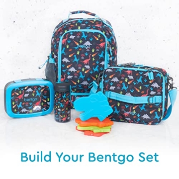 Bentgo Kids Water Bottle - Leak-Proof, Durable Tritan, BPA-Free 15 oz. Cup for Kids/Toddlers Ages 3+ - Flip-Up Straw & Dishwasher Safe for School, Sports, Daycare & Camp (Dinosaur)