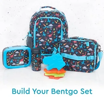 Bentgo Kids Water Bottle - Leak-Proof, Durable Tritan, BPA-Free 15 oz. Cup for Kids/Toddlers Ages 3+ - Flip-Up Straw & Dishwasher Safe for School, Sports, Daycare & Camp (Dinosaur)