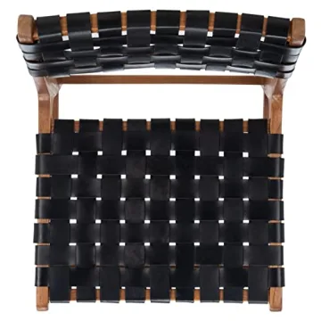Safavieh Taika Dining Chair - Luxurious Black Leather Style