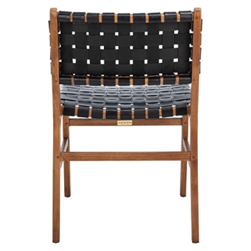 Safavieh Taika Dining Chair - Luxurious Black Leather Style
