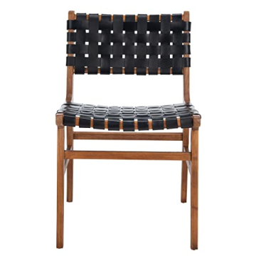 Safavieh Taika Dining Chair - Luxurious Black Leather Style
