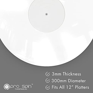 PRO SPIN Acrylic Turntable Mat for Enhanced Sound & Style