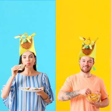 Juvale Fiesta Taco Hat for Themed Parties and Costume Fun