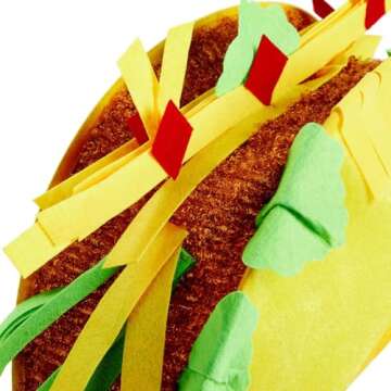 Juvale Fiesta Taco Hat for Themed Parties and Costume Fun