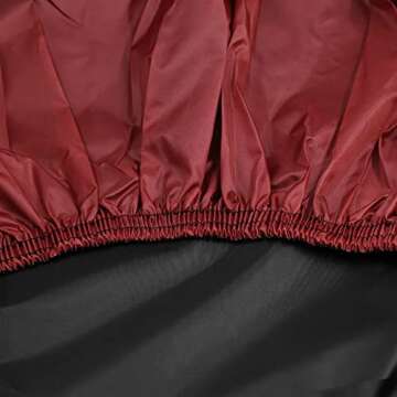 uxcell L 190T Rain Dust Motorcycle Cover Red&Black Outdoor 86" for Harley Davidson