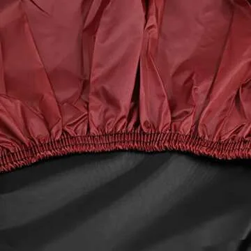 uxcell L 190T Rain Dust Motorcycle Cover Red&Black Outdoor 86" for Harley Davidson