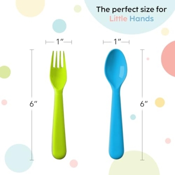Plaskidy Toddler Spoons - Safe, Colorful & Durable Set