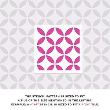 Japanese Tile Stencil for Bathroom & Kitchen Floors