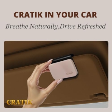 Cratik Premium Stone Car Air Freshener Starter Kit - Natural Scents Pack of 3 (Teak, Amber, Open Air...