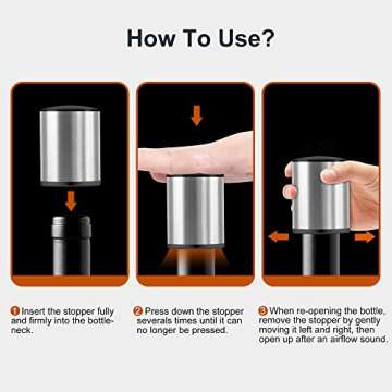 HOOMIL Wine Stopper - Vacuum Sealer for Fresh Wine