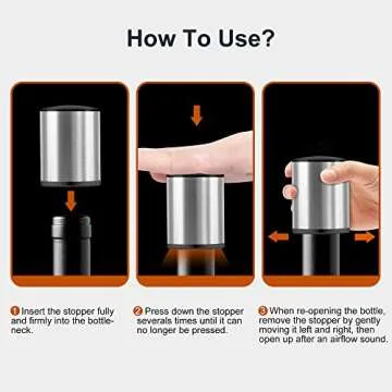 HOOMIL Wine Stopper - Vacuum Sealer for Fresh Wine