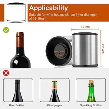 HOOMIL Wine Stopper - Vacuum Sealer for Fresh Wine