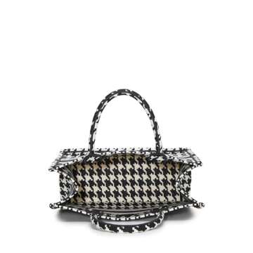 Dior, Pre-Loved Black & White Houndstooth Book Tote Medium, Multi