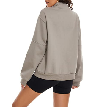 MISSACTIVER Women’s Oversized Half Zip Sweatshirt Comfort Fit