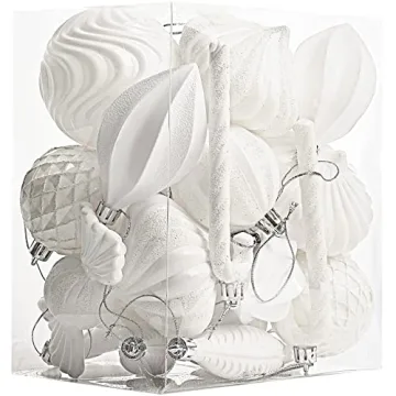 Christmas Ball Ornaments Shatterproof Plastic Tree Ornaments 24 PCS Shaped Styles Xmas Tree Holiday ...