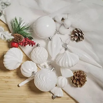 Christmas Ball Ornaments 24 PCS Shatterproof Plastic Decor