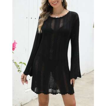 Stylish VIMPUNEC Summer Crochet Swimsuit Coverup