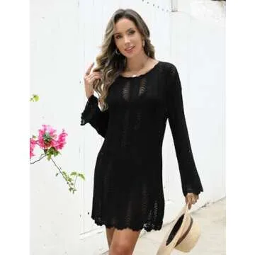 Stylish VIMPUNEC Summer Crochet Swimsuit Coverup