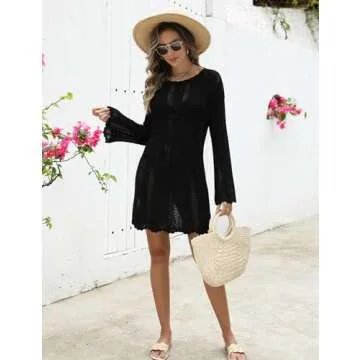 Stylish VIMPUNEC Summer Crochet Swimsuit Coverup