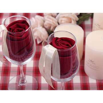 KOFFOTA Red Cloth Napkins Set of 6, 100% Cotton