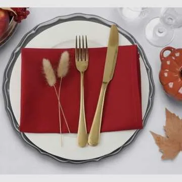 KOFFOTA Red Cloth Napkins Set of 6, 100% Cotton