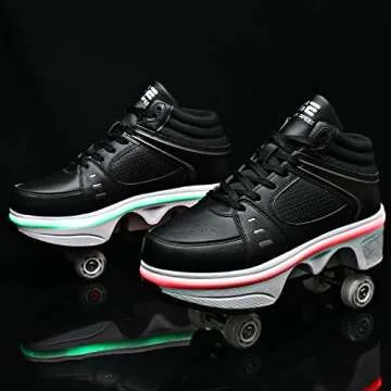 2-in-1 Roller Skates for Stylish Outdoor Fun