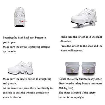2-in-1 Roller Skates for Stylish Outdoor Fun