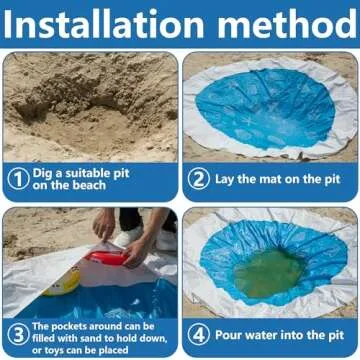 6.5 ft Instant Setup Baby Beach Pool for Kids