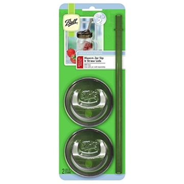 Ball Sip & Straw Lids for Mason Jars (2 Pack)
