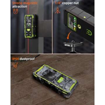 Tadeto Dual Laser Measuring Tool, 393FT/120M Bilateral Laser Measurement Tool Backlit LCD Display, Rechargeable Laser Measure with Ft/in/M Multiple Units Length/Area/Volume/Angle