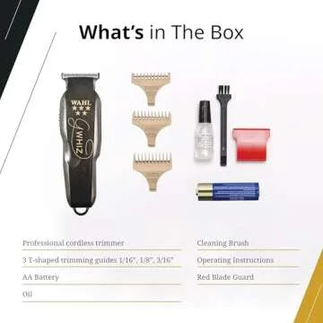 Wahl Professional 5 Star G Whiz Cordless Trimmer Battery Powered Lightweight Precision Lining Kit