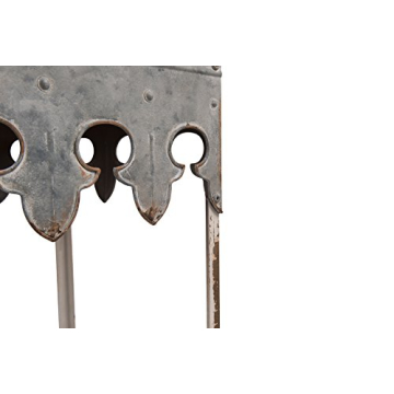 Creative Co-Op Metal Scalloped Edge Table with Rustic Charm